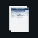 Moderne Waterverf | Blue Wedding Advice Kaart<br><div class="desc">Deze moderne waterverf blauwe trouwadvieskaart is perfect voor een stijlvolle hedendaagse bruiloft en kan voor elke gebeurtenis worden gebruikt. Het minimalistische, klassieke en elegante design-collectie biedt eenvoudige penseelstreken in de waterkleur in juwelen. Deze advieskaarten kunnen worden gebruikt als alternatief voor een huwelijksreceptie, -vrijgezellenfeest, -baby shower of -graduatie. Geef de kaart...</div>