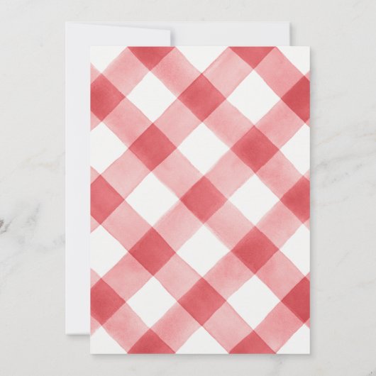 Moderne Waterverf boerenmarkt: Birthday Party Kaart (Achterkant)