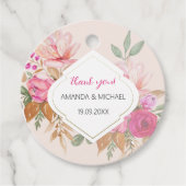 Moderne Waterverf Boho bloemstuk Bedankjes Labels (Voorkant)