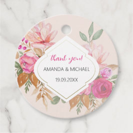 Moderne Waterverf Boho bloemstuk Bedankjes Labels