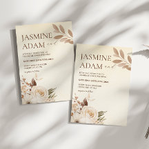 Moderne Waterverf Boho Floral Herfstbruiloft