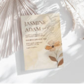 Moderne Waterverf Boho Floral Herfstbruiloft Kaart