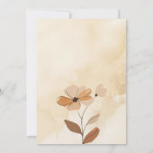 Moderne Waterverf Boho Floral Herfstbruiloft Kaart (Achterkant)