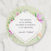 Moderne Waterverf Boho Lila Bloemen Elegant Bedankjes Labels (Achterkant)