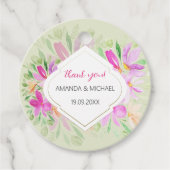 Moderne Waterverf Boho Lila Bloemen Elegant Bedankjes Labels (Voorkant)