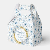 Moderne Waterverf Boho Pastel Blue Gold Wedding Bedankdoosjes (Voorkant Zijde)
