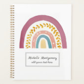 Moderne Waterverf Boho Rainbow Custom Planner (Voorkant)