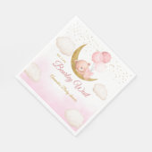 Moderne Waterverf Boho roze teddybeer baby shower Servet (Hoek)