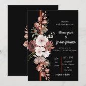 Moderne Waterverf boho Wedding Uitnodiging (Voorkant / Achterkant)