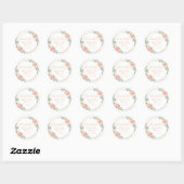 Moderne Waterverf Boho Wreath Bridal Ronde Sticker (Vel)