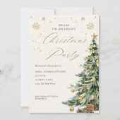 Moderne Waterverf Boom QR Code Kerstfeest Feestdagenkaart (Voorkant)