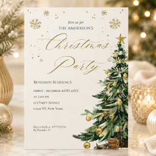 Moderne Waterverf Boom QR Code Kerstfeest Feestdagenkaart