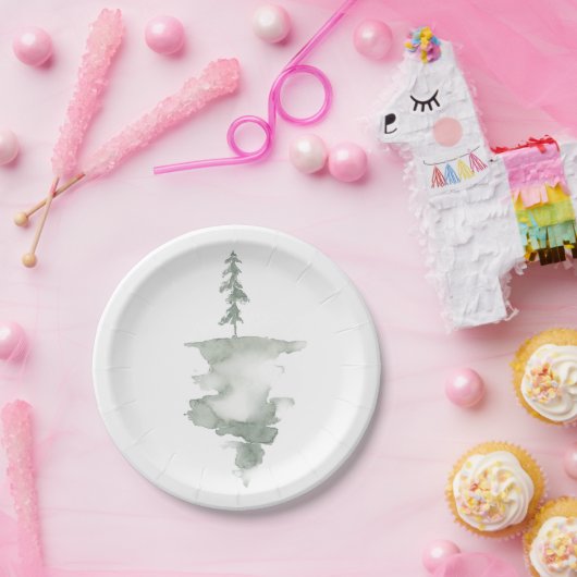 Moderne Waterverf Bord pineboompapier (Feest)