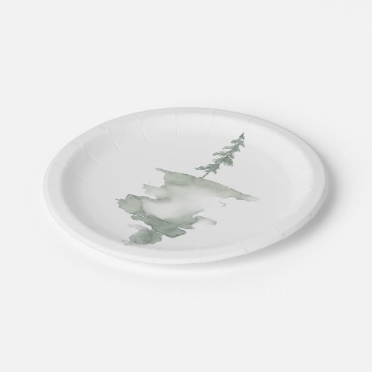 Moderne Waterverf Bord pineboompapier (Gekanteld)