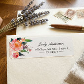 Moderne Waterverf Botanische Bloemen Etiket