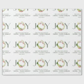 Moderne waterverf botanische feestdag cadeaupapier (Vlak)