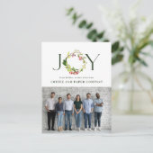 Moderne waterverf botanische feestdag feestdagenkaart (Staand voorkant)