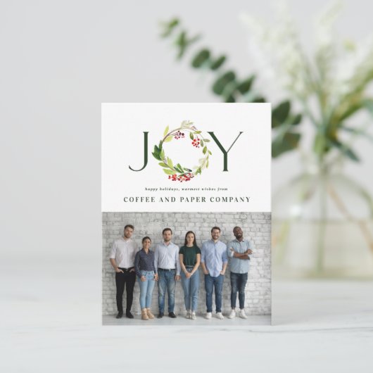 Moderne waterverf botanische feestdag feestdagenkaart (Staand voorkant)