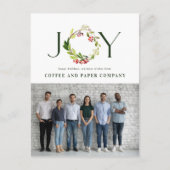 Moderne waterverf botanische feestdag feestdagenkaart (Voorkant)