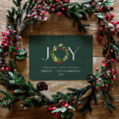 Moderne waterverf botanische feestdag feestdagenkaart