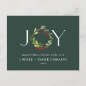 Moderne waterverf botanische feestdag feestdagenkaart (Voorkant)