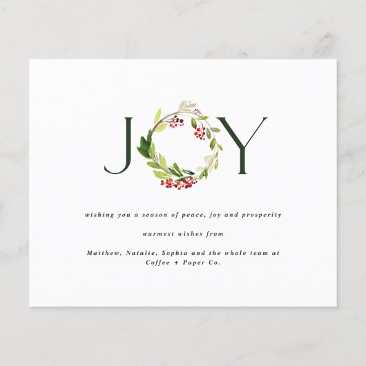 Moderne waterverf botanische feestdag flyer (Achterkant)