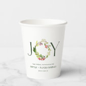 Moderne waterverf botanische feestdag  papieren bekers (Achterkant)