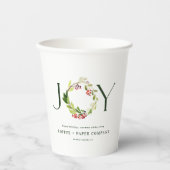 Moderne waterverf botanische feestdag  papieren bekers (Voorkant)