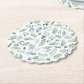 Moderne Waterverf botanische groen Eucalyptus Kartonnen Onderzetters (Gekanteld)