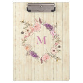 Moderne Waterverf botanische houtskool Klembord (Voorkant)