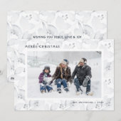 Moderne Waterverf Botanische kerstkaarten voor fot Feestdagenkaart (Voorkant / Achterkant)