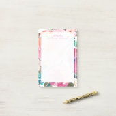 Moderne Waterverf botanische tuinbloemen Post-it® Notes (Op bureau)