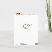 Moderne waterverf botanische vreugde feestdagen kaart (Achterkant)