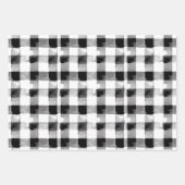 Moderne Waterverf Bow Gingham Hart Huwelijkscadeau Inpakpapier Vel (Voorkant 2)