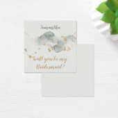 Moderne Waterverf Bridesmaid Gift Ketting Display Vierkante Visitekaartjes (Bureau)
