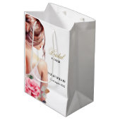 Moderne waterverf bruidsjurk bruidsshower medium cadeauzakje (Voorkant Gekanteld)