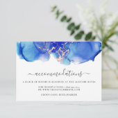 Moderne Waterverf bruiloft accommodatie Kaart (Staand voorkant)