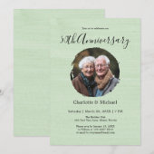 Moderne Waterverf bruiloft Jubileum Olijffoto Kaart (Voorkant / Achterkant)