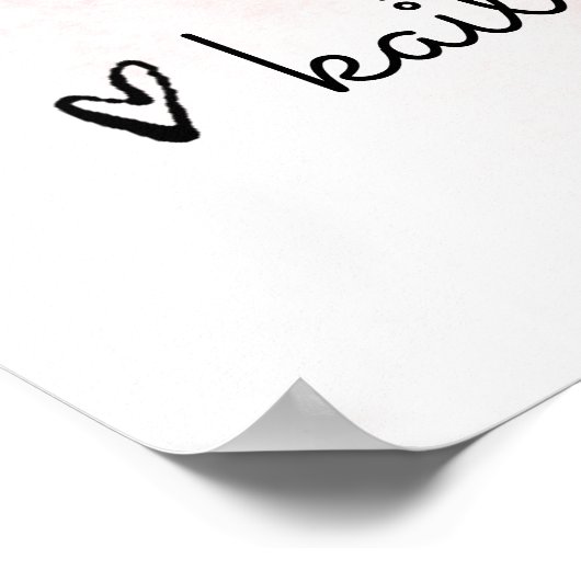 Moderne Waterverf bruiloft Welkomstwoord en bedank Poster (Hoek)