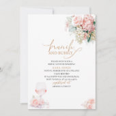 Moderne Waterverf Brunch en Bubbly Vrijgezellenfee Kaart (Voorkant)