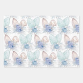 Moderne Waterverf Bunny Ears Easter gepersonalisee Inpakpapier Vel (Voorkant 2)