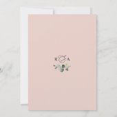 Moderne Waterverf Burgundy Blush Floral Wedding Kaart (Achterkant)