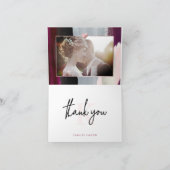 Moderne Waterverf, Burgundy Blush Hartelijk dank Bedankkaart (Binnen)