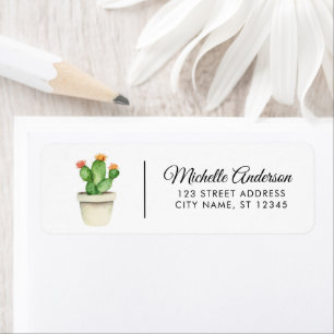 Moderne Waterverf Cactus Cacti Desert Succulent Etiket