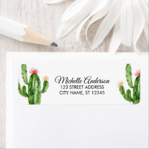 Moderne Waterverf Cactus Cacti Desert Succulent Etiket