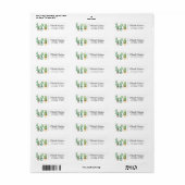 Moderne Waterverf Cactus Cacti Desert Succulent Etiket (Full Sheet)