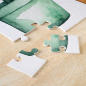 Moderne Waterverf Cactus Cactussen Woestijn Succul Legpuzzel (Zijkant)