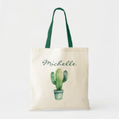 Moderne Waterverf Cactus Cactussen Woestijn Succul Tote Bag (Voorkant)
