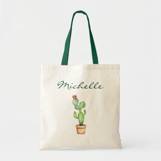 Moderne waterverf cactus cactussen woestijn vetpla tote bag (Voorkant)