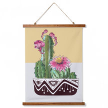 Moderne Waterverf Cactus Garden Art